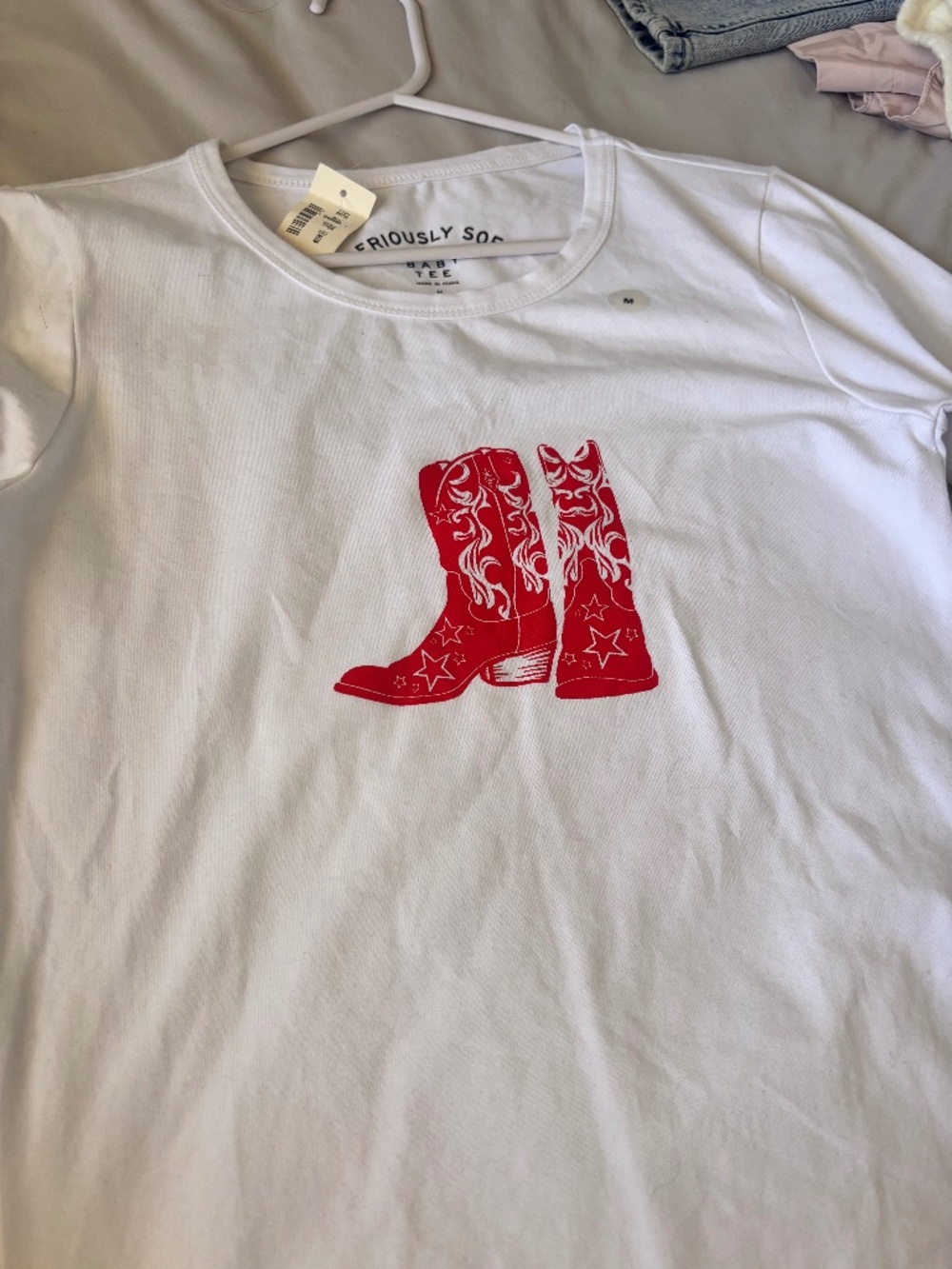 Aeropostale baby tee- cowboy boot